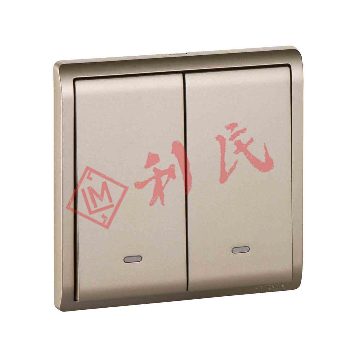 施耐德 PIENO豐尚 16AX 雙位單控開關掣 (白/薰衣草銀/沉醉金/寫意黑)