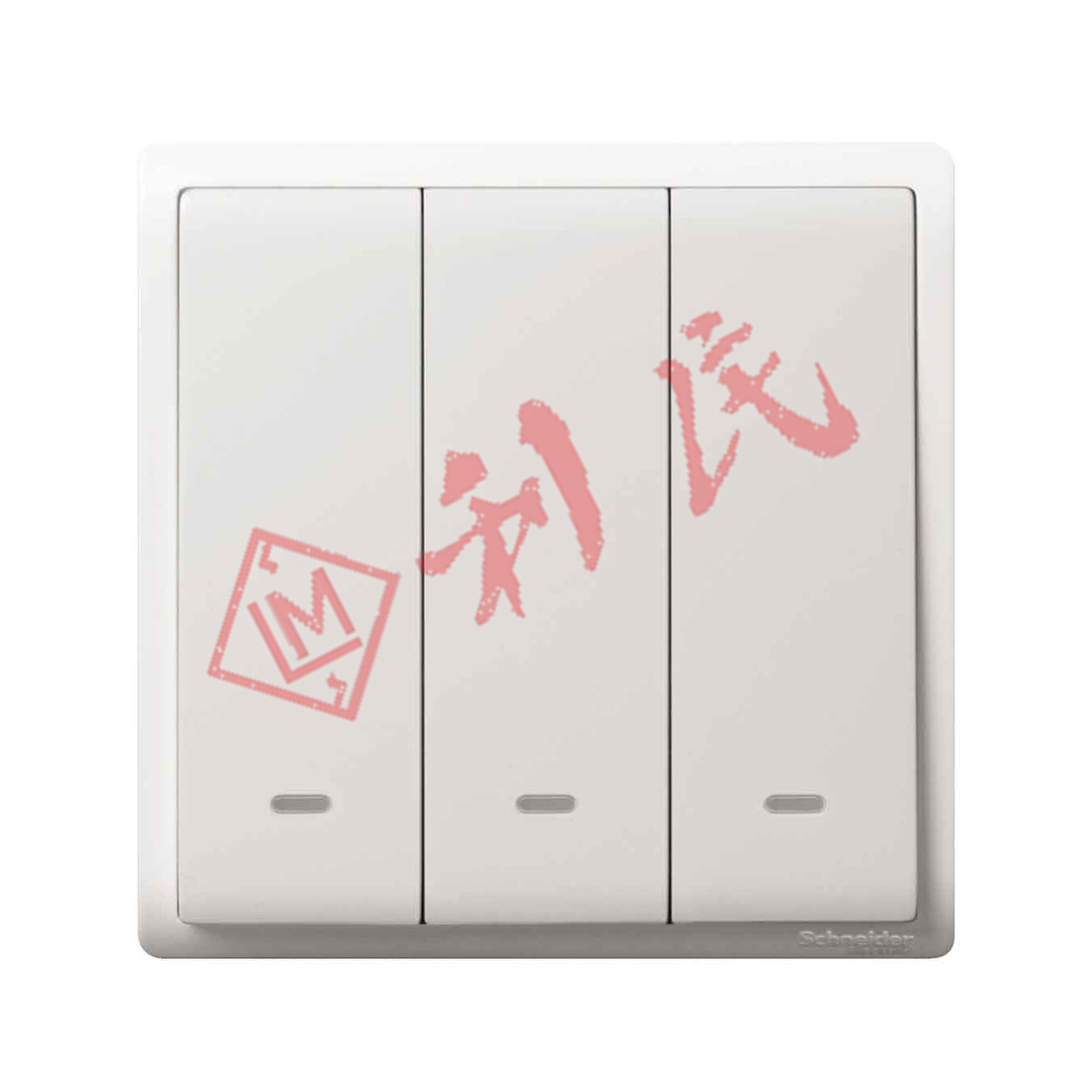 施耐德 PIENO豐尚 16AX 三位單控開關掣 (白/薰衣草銀/沉醉金/寫意黑)