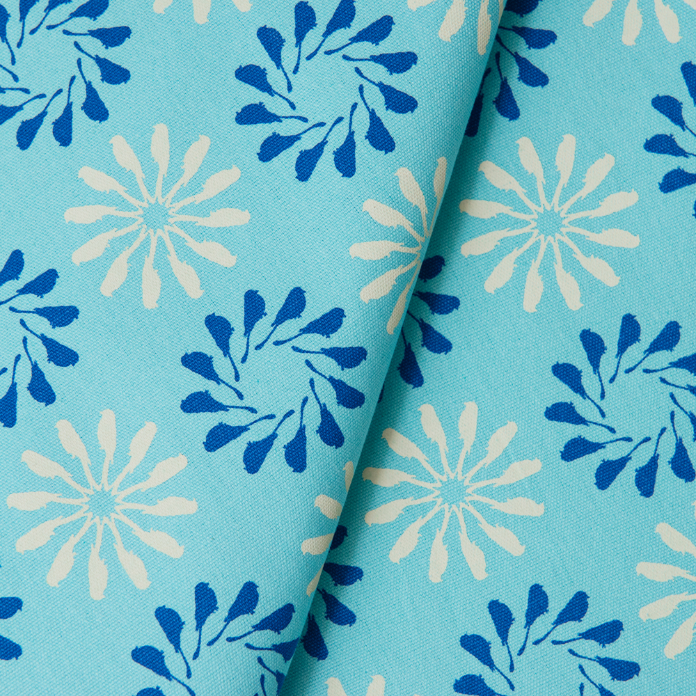 手印棉帆布_滿花-250g/烏秋圈圈/晴天藍