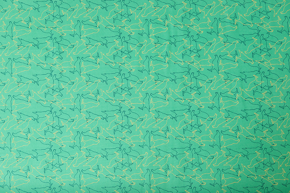 手印棉帆布_滿花-250g/台灣八哥/電幻綠