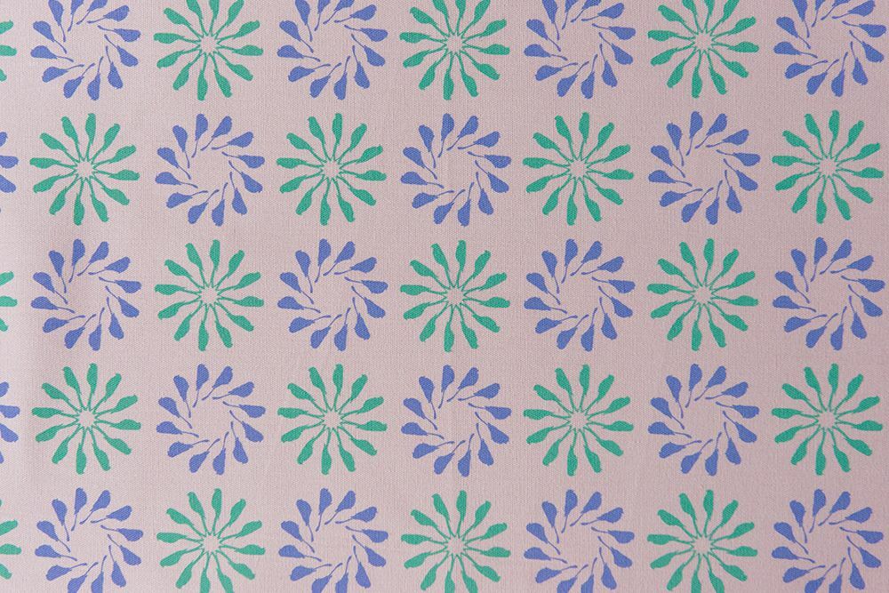 手印棉帆布-250g/烏秋圈圈/柔和紫綠