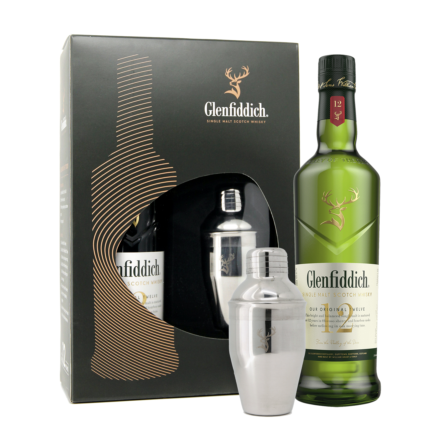 Glenfiddich 12 Years 40% (Shaker Gift Box)