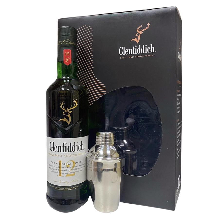 Glenfiddich 12 Years 40% (Shaker Gift Box)