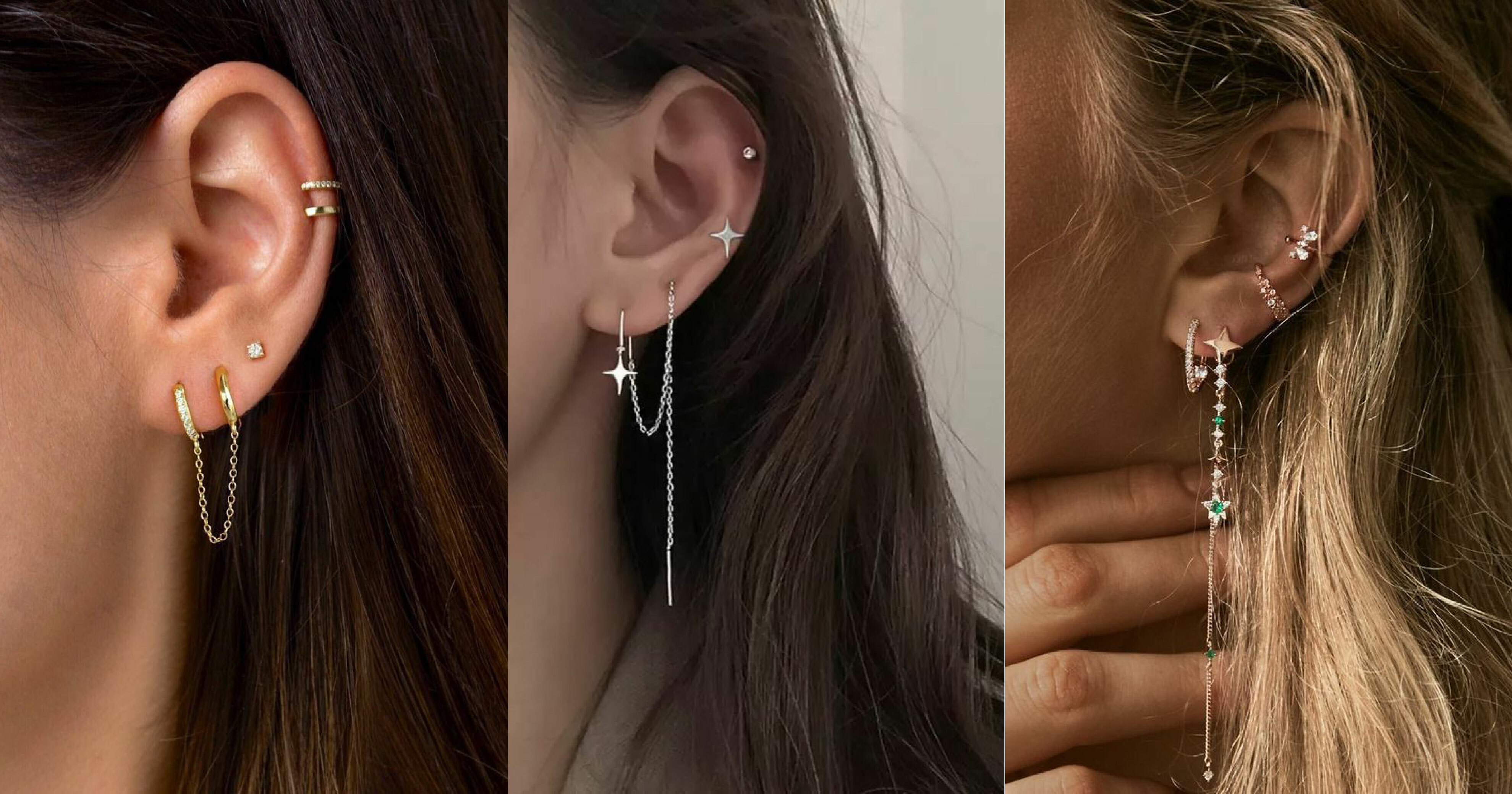 鍊型耳環 增加豐富性