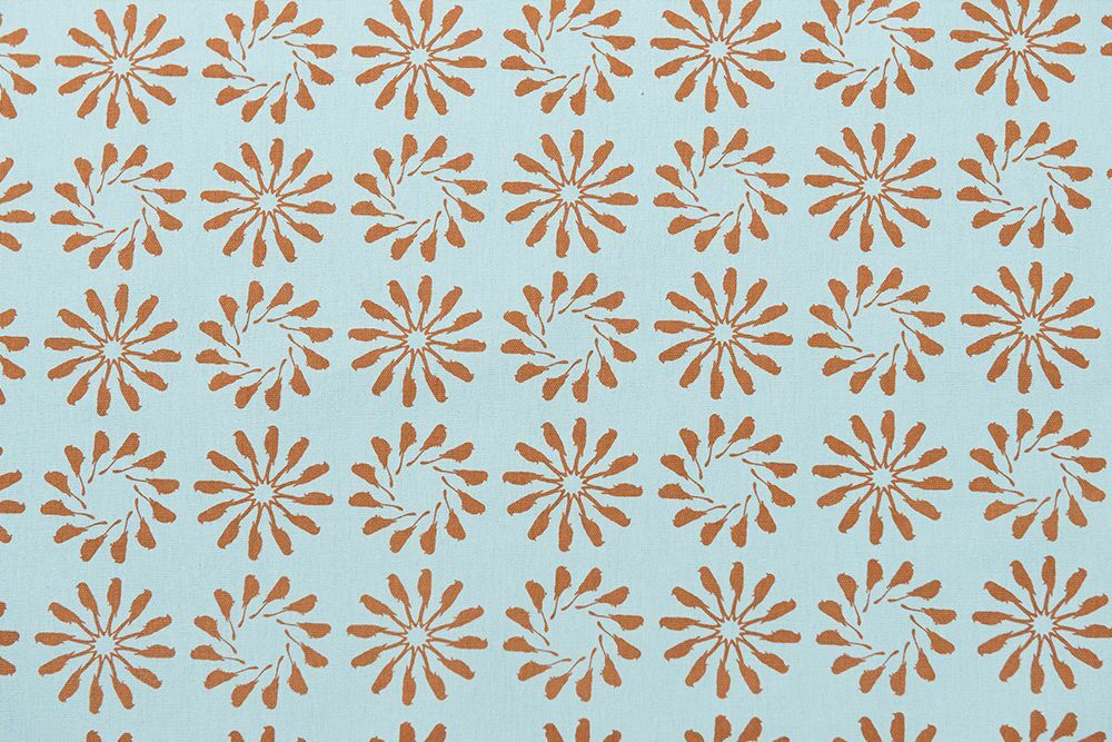 手印棉帆布-寬幅500g/烏秋圈圈/沉靜藍褐