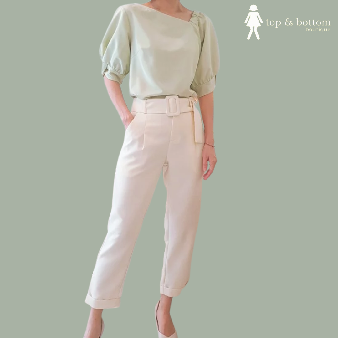 BELTED STRAIGHT LEG PANT