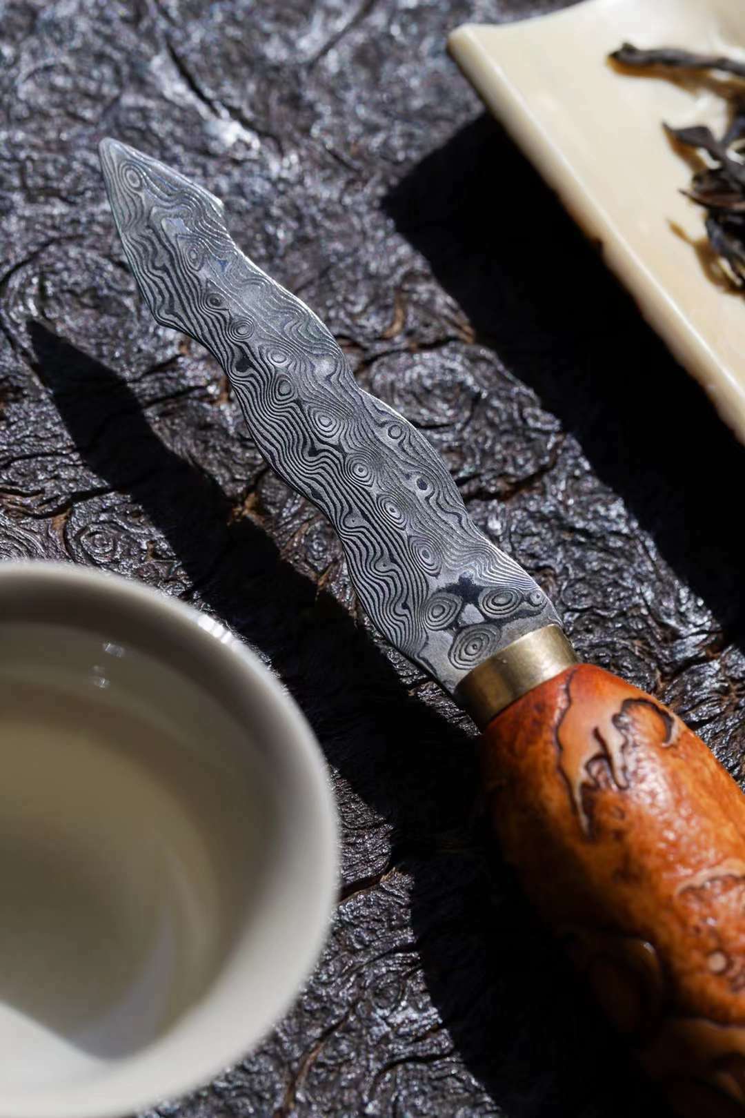 鹿⾓仿古 | 海浪茶⼑