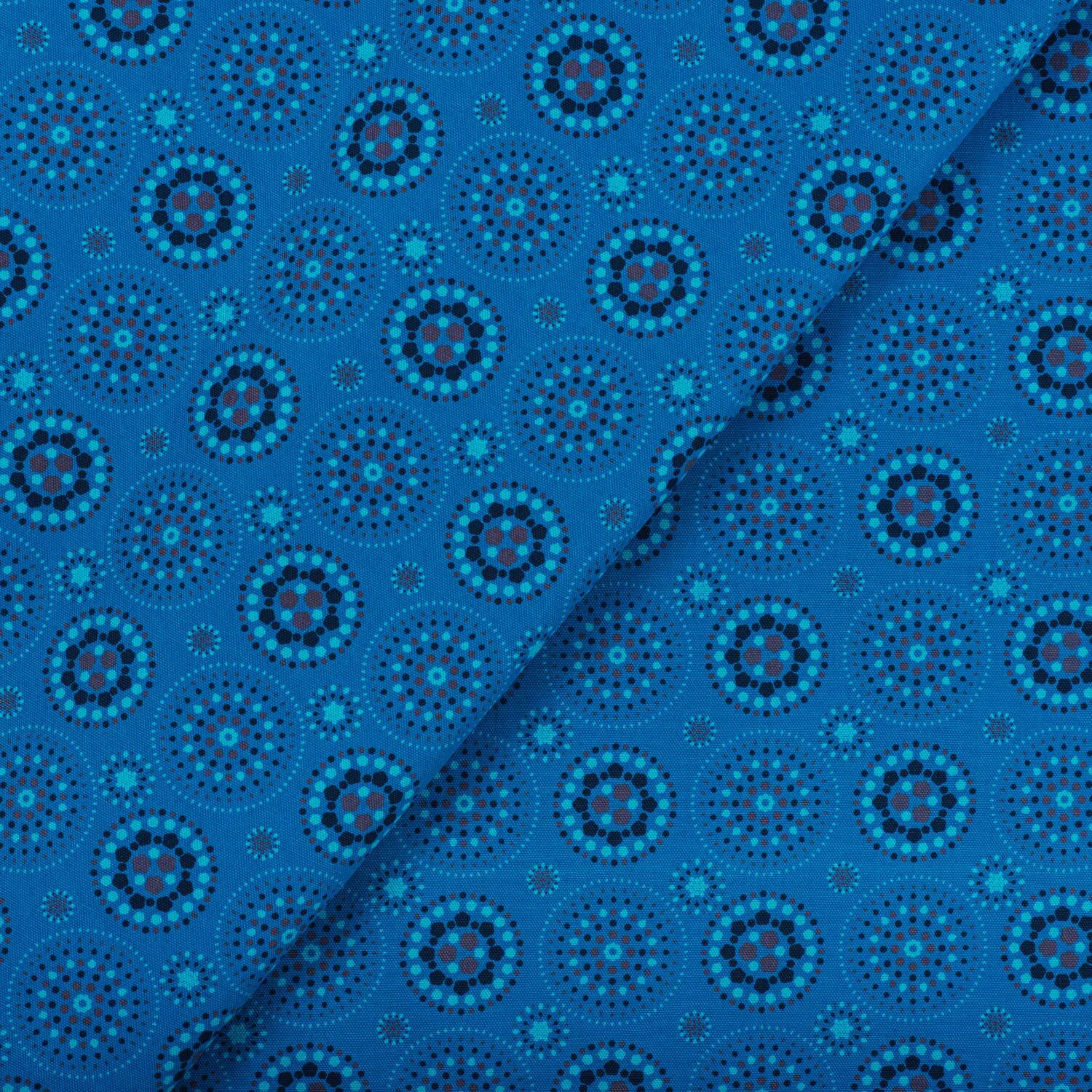 寬幅印花布8N/煙火/星夜藍色