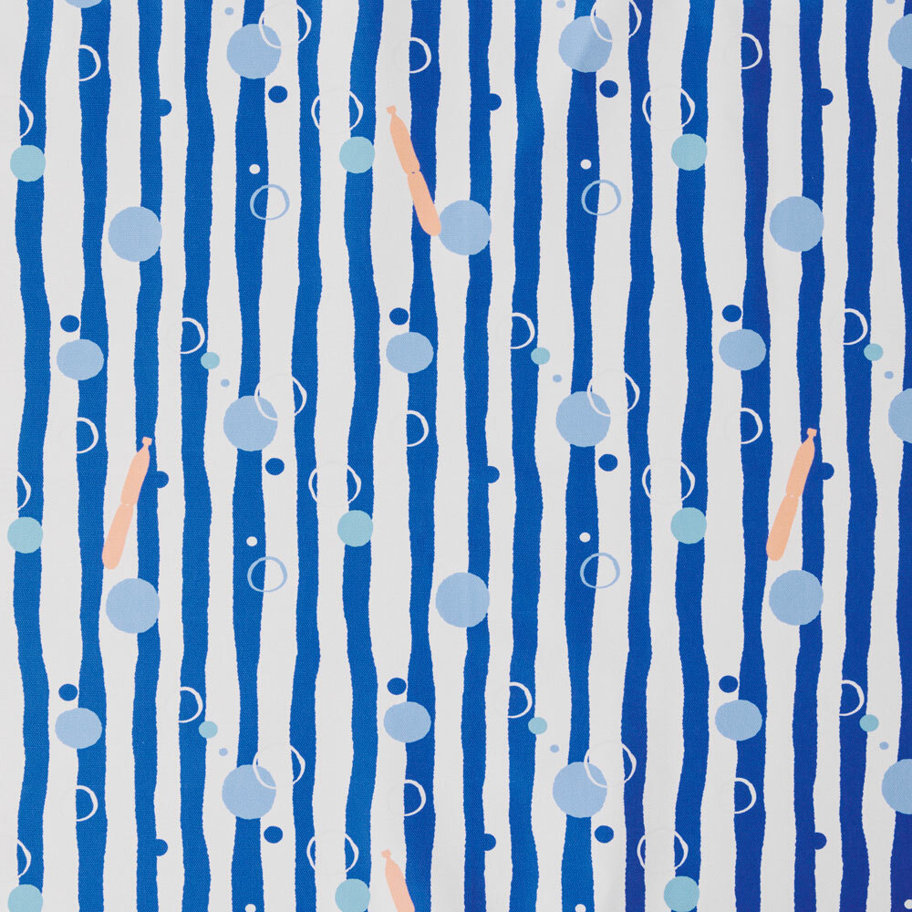 寬幅印花布8N/碎冰泡泡/清涼藍白