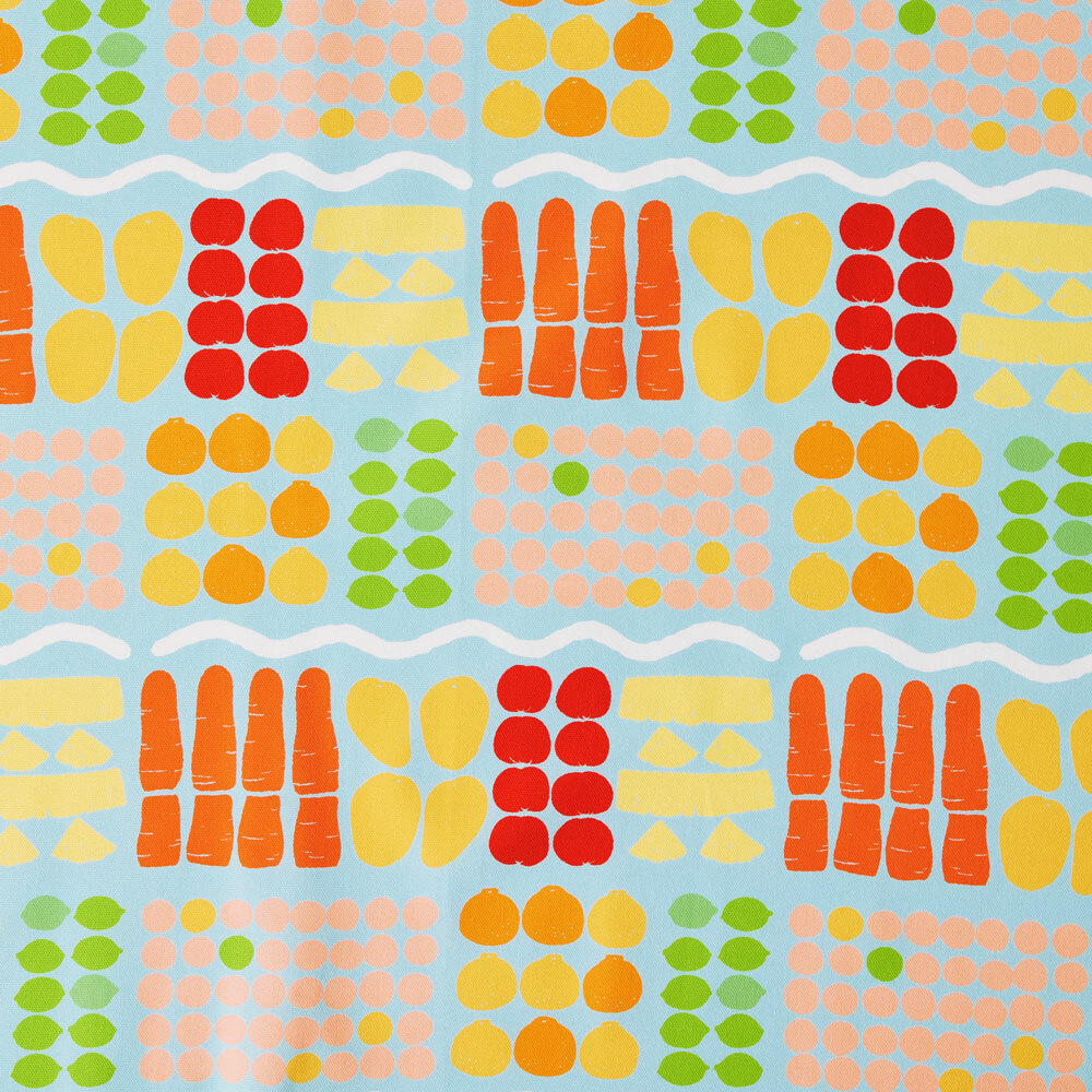 寬幅印花布8N/老派冰果室/冰藍色