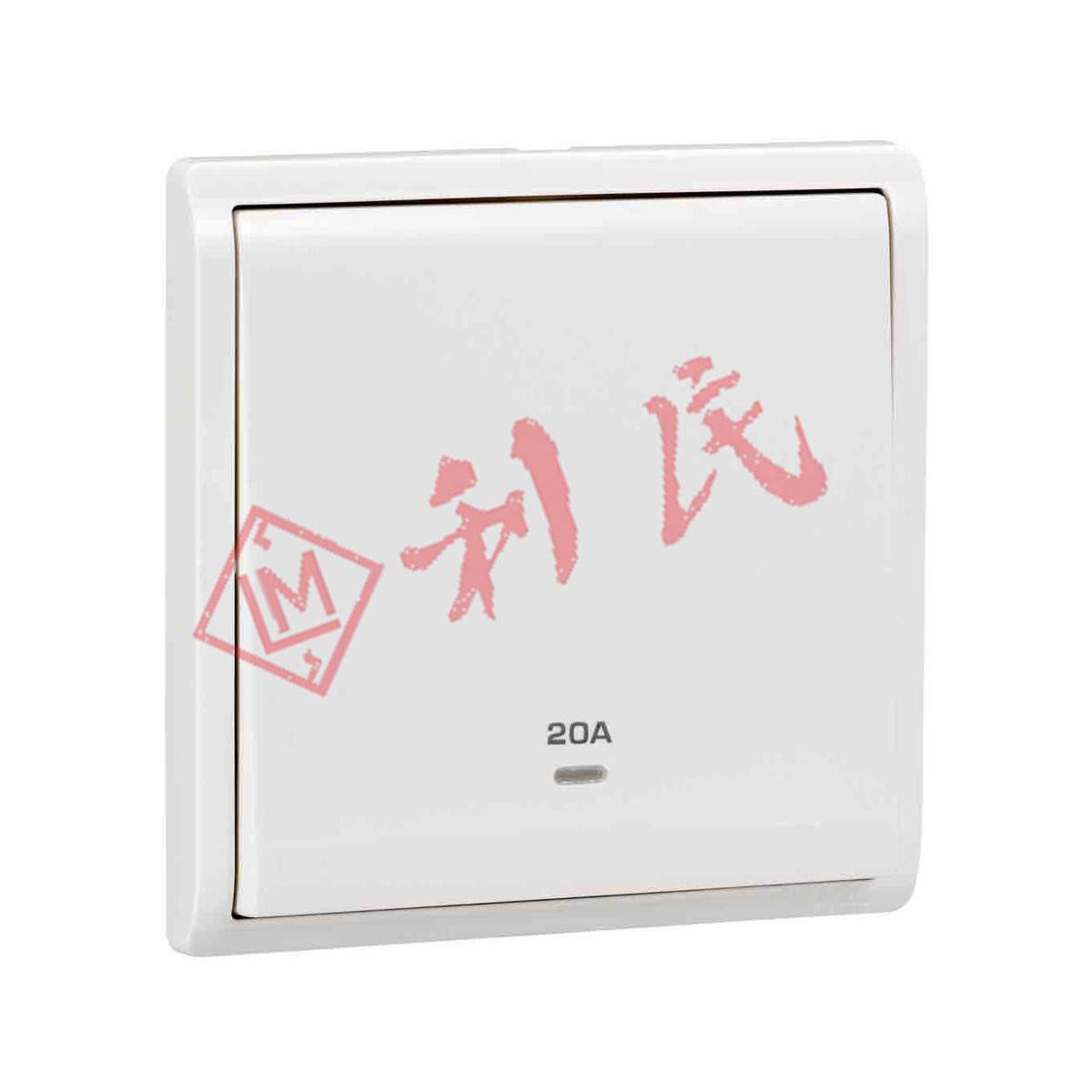 施耐德 PIENO豐尚 20A 單位雙極開關(帶霓虹燈指示器) (白/薰衣草銀/沉醉金/寫意黑)