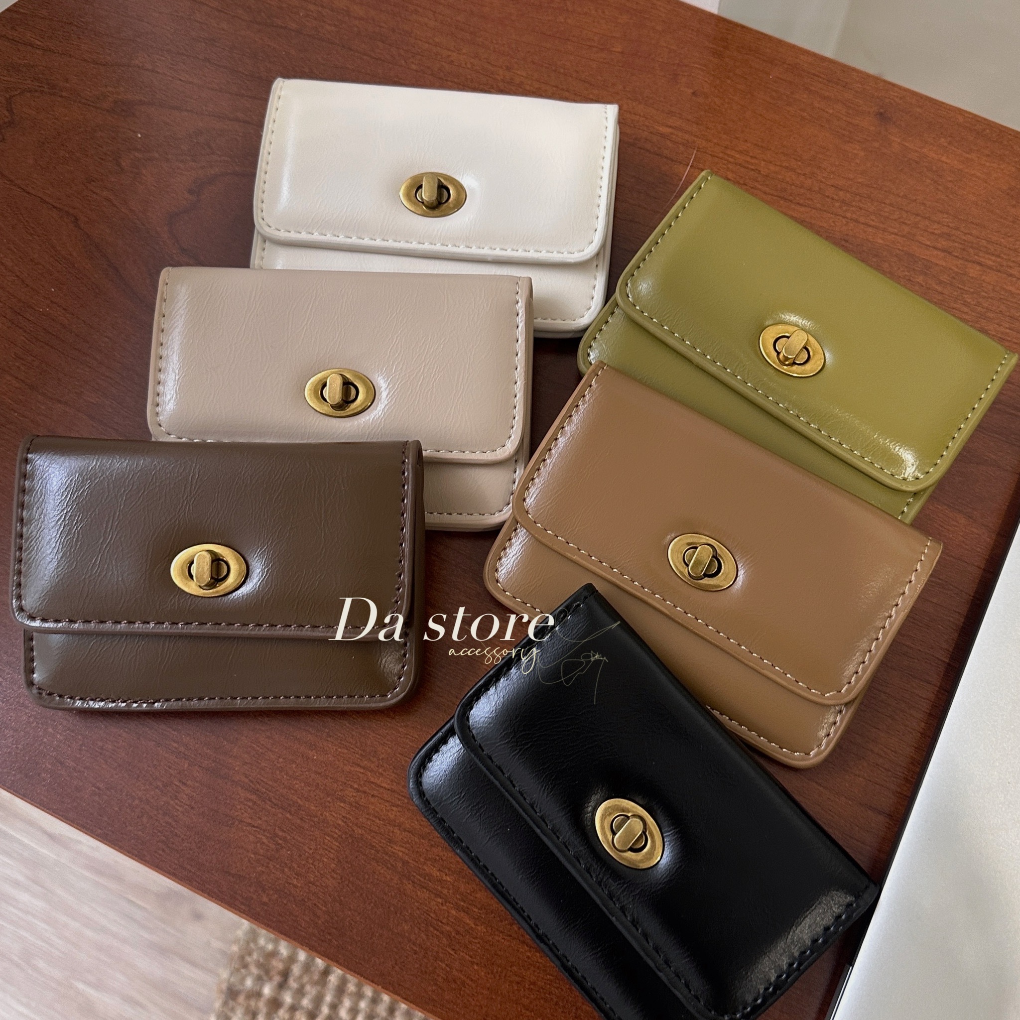 復古油蠟軟皮卡夾零錢包/六色