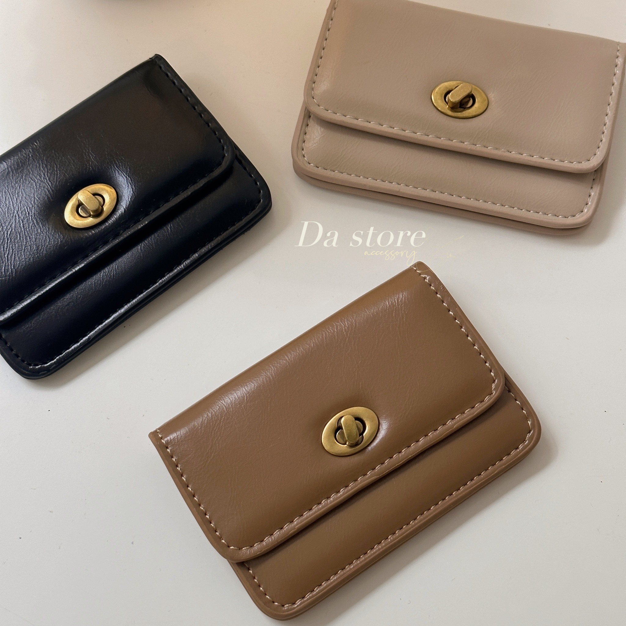 復古油蠟軟皮卡夾零錢包/六色