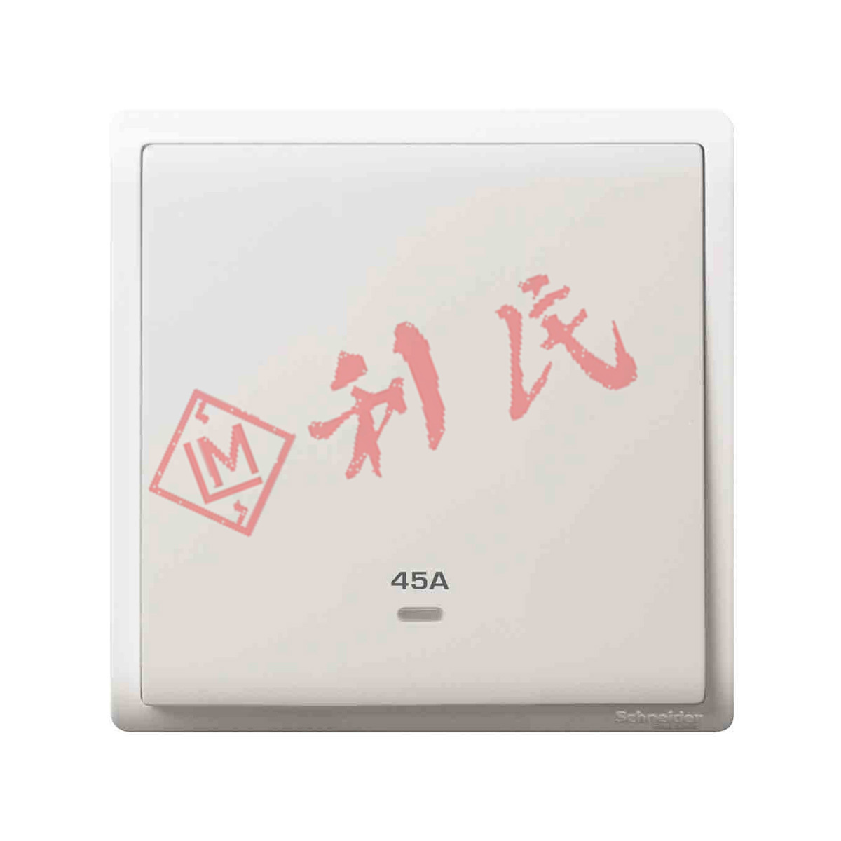 施耐德 PIENO豐尚 45A 單位雙極開關(帶霓虹燈指示器)  (白)