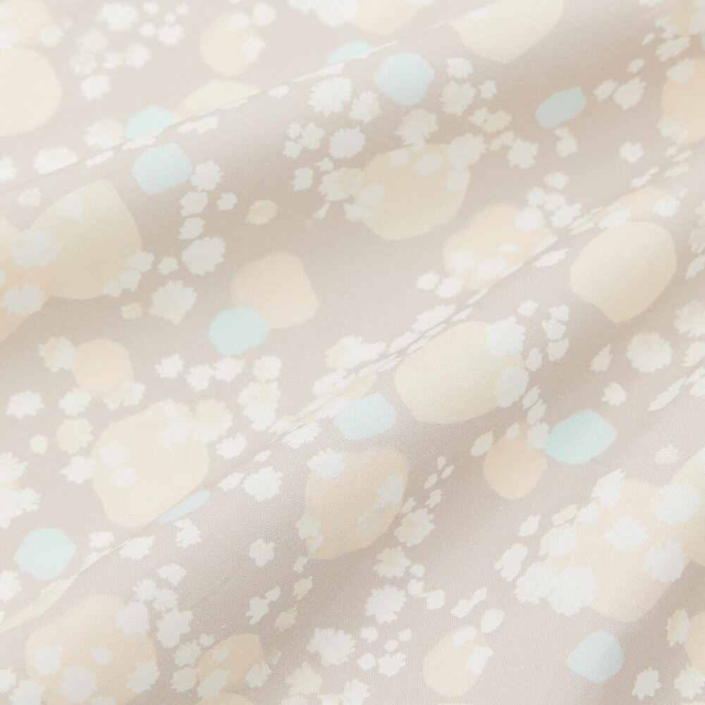 寬幅平織印花棉布(數位)/幻夢滿天星/淺褐