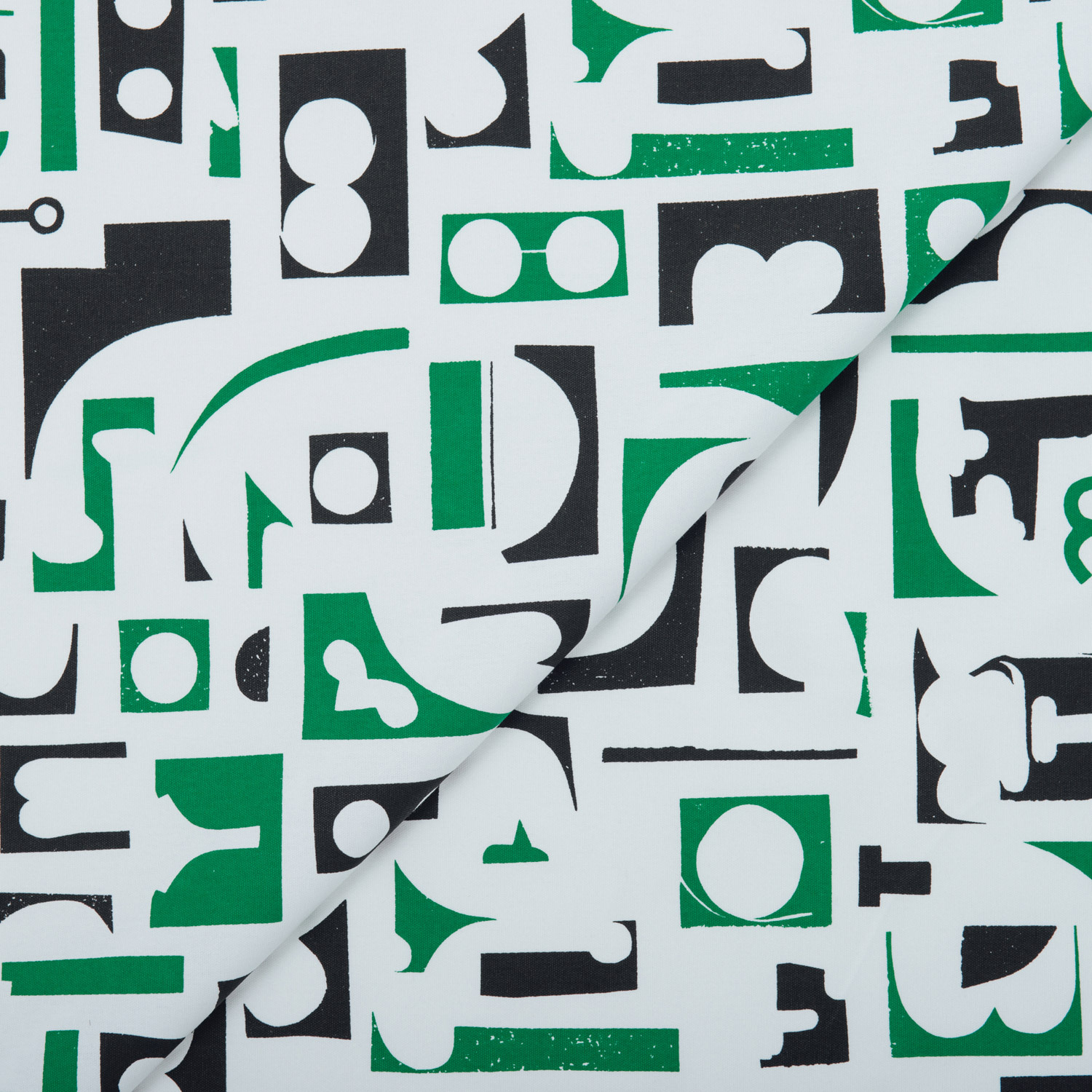 寬幅平織印花棉布(數位)/藝術家聯名/印花樂 x 陳姝里/黑綠