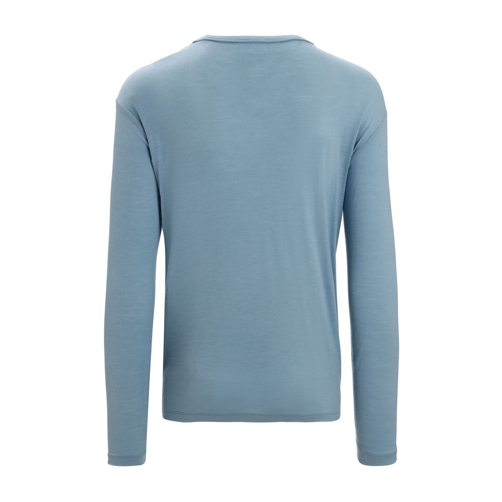 icebreaker Granary 男款 羊毛圓領長袖口袋上衣-JN150-水藍