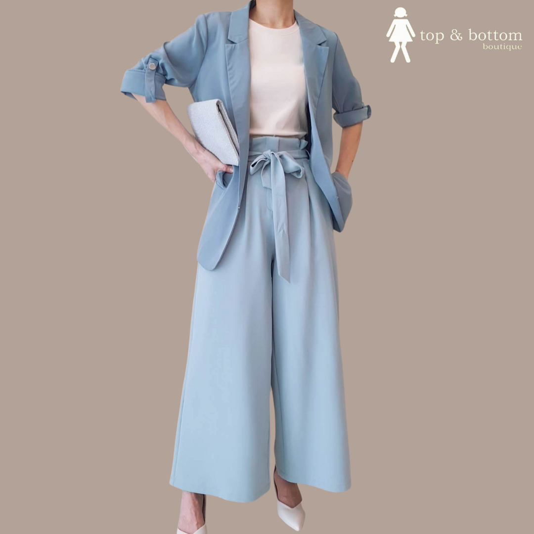 HIGH WAIST BELTED LONG CULOTTES