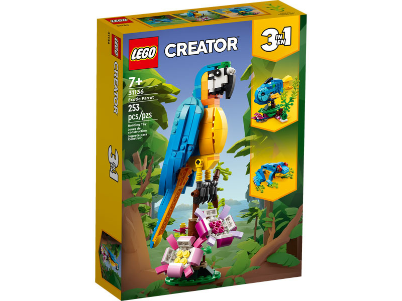 [飛米樂高積木專賣店] LEGO 31136 Creator-三合一創意 異國鸚鵡
