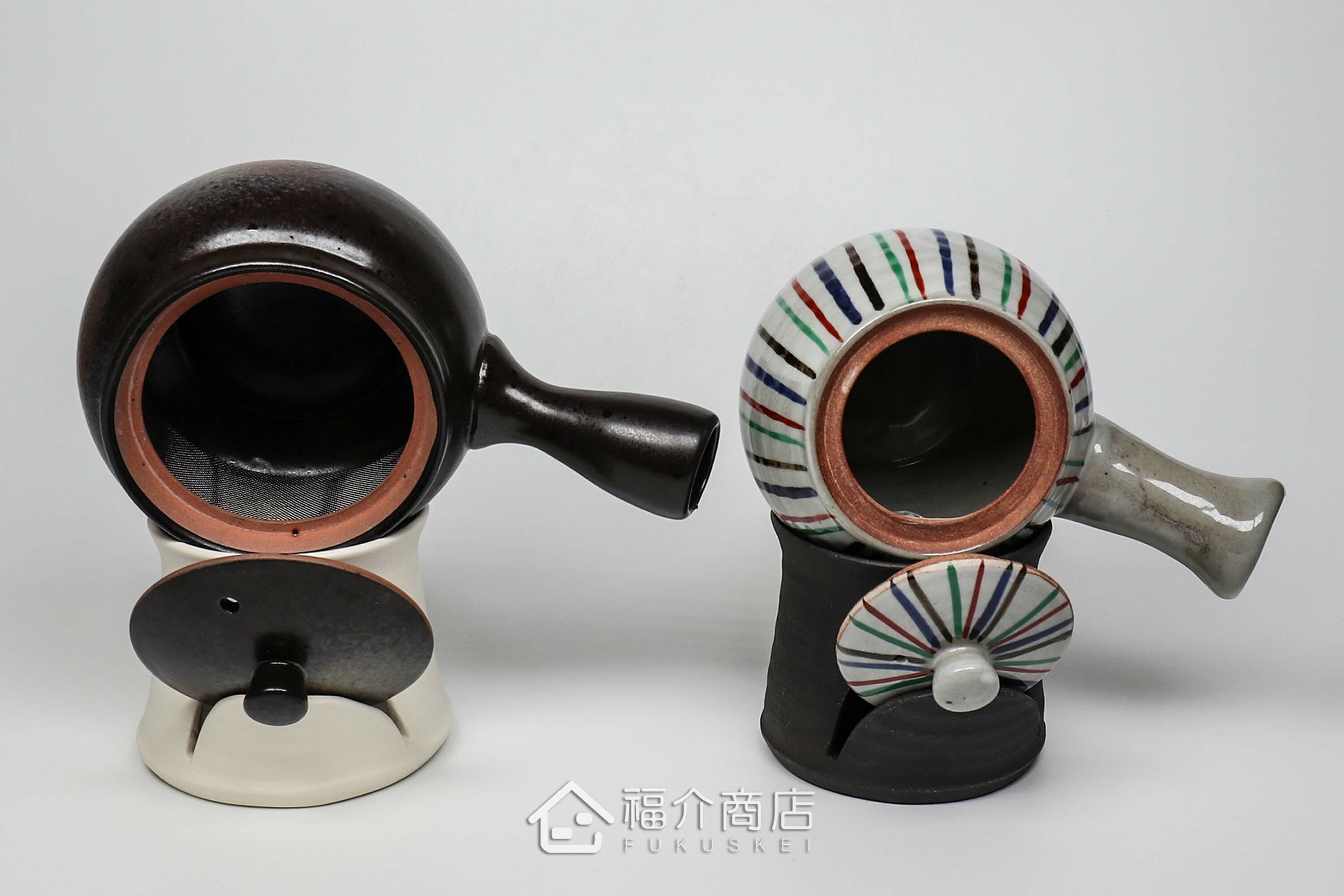 可將使用完的茶壺與壺蓋分開瀝乾的白色蓋架