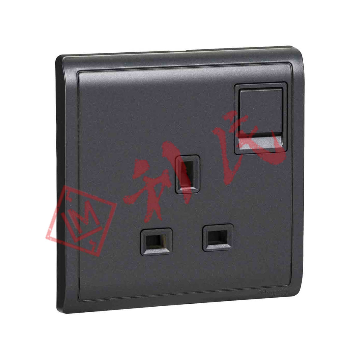 施耐德 PIENO豐尚 13A單位插座連開關掣 (白/薰衣草銀/沉醉金/寫意黑)