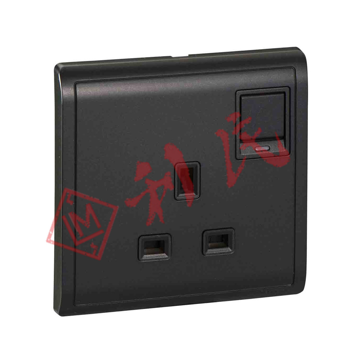 施耐德 PIENO豐尚 13A單位插座連開關掣及指示燈 (白/薰衣草銀/沉醉金/寫意黑)