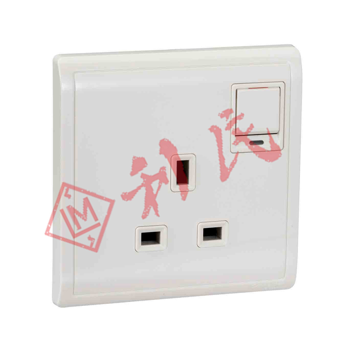 施耐德 PIENO豐尚 13A單位插座連開關掣及指示燈 (白/薰衣草銀/沉醉金/寫意黑)