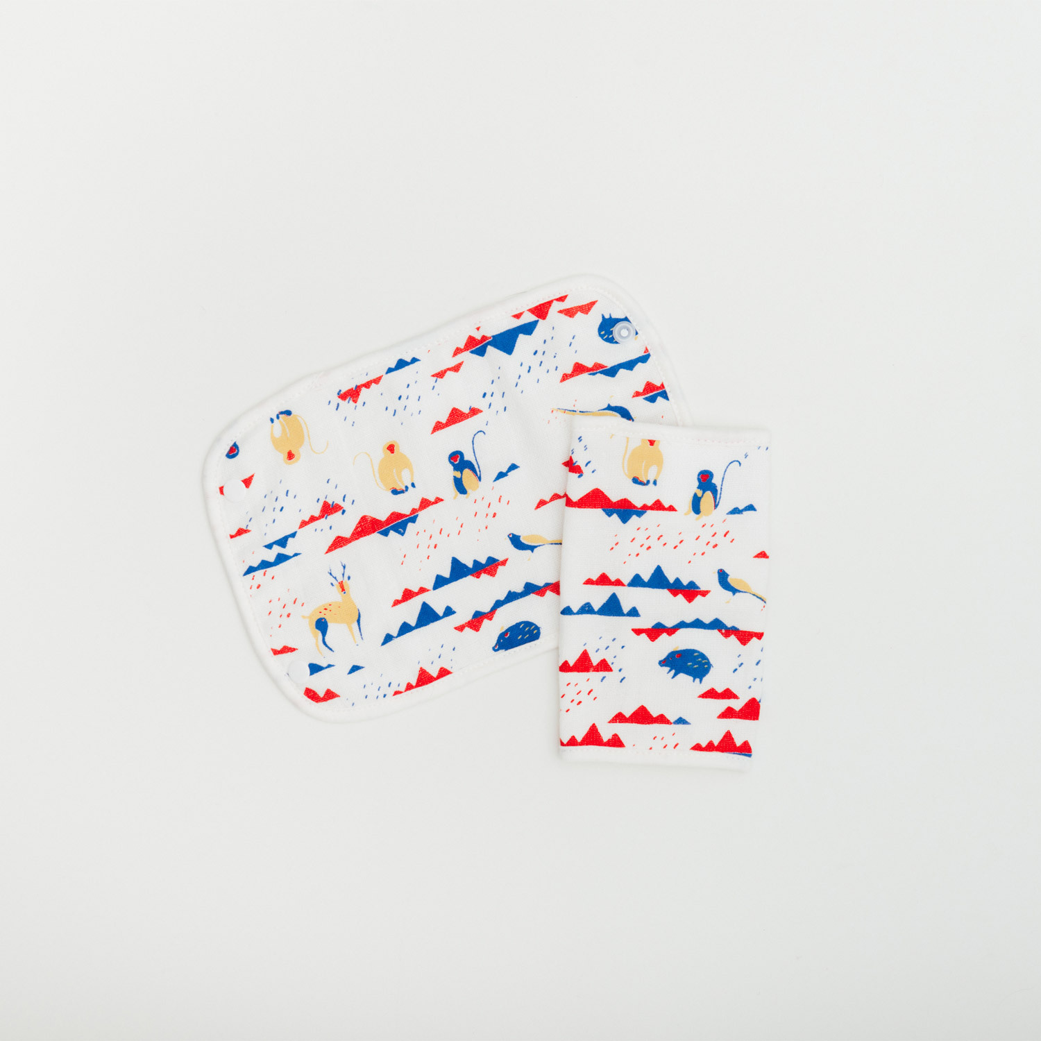 寶寶背帶口水巾二入組/山中健行/玩具紅藍