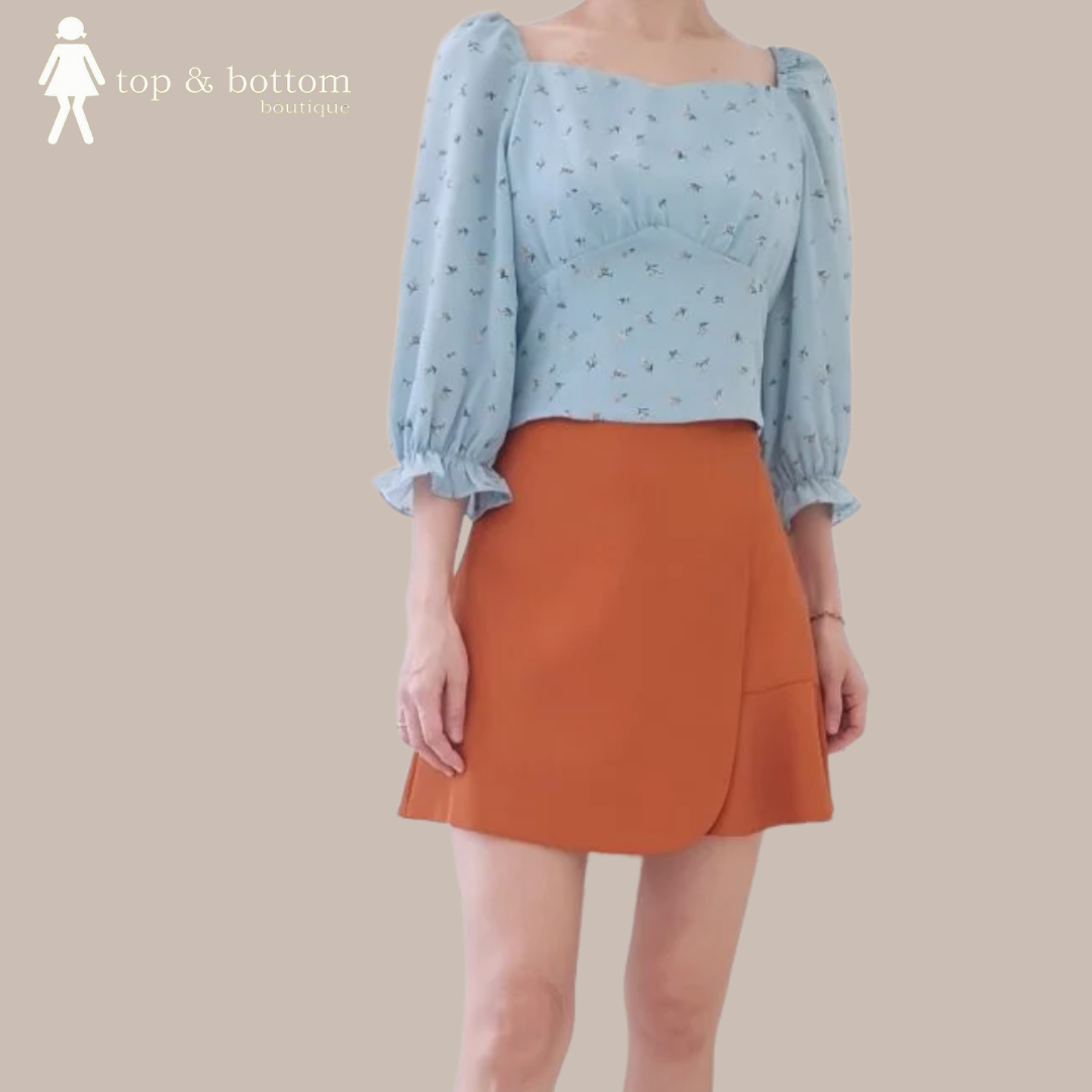 HIGH WAISTED OVERLAP MINI SKIRT