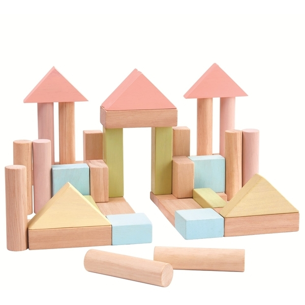 《 泰國 PLAN TOYS 》木質馬卡龍積木組(40件入)