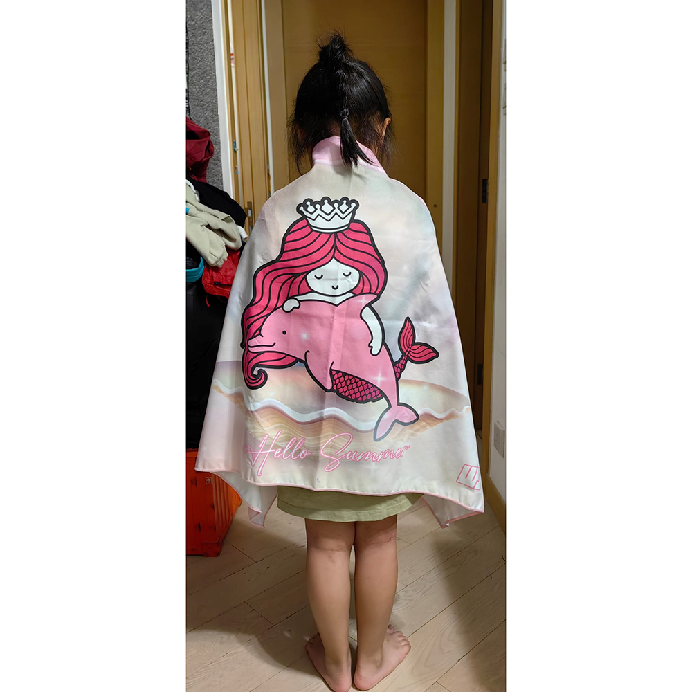 角色造型微纖維強力吸水毛巾 - 粉紅