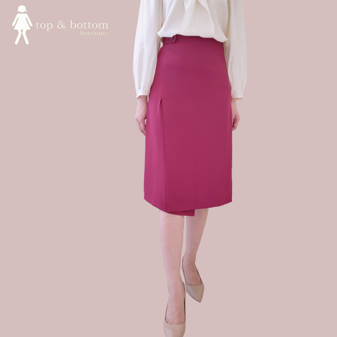 HIGH WAIST CHIFFON PENCIL SKIRT
