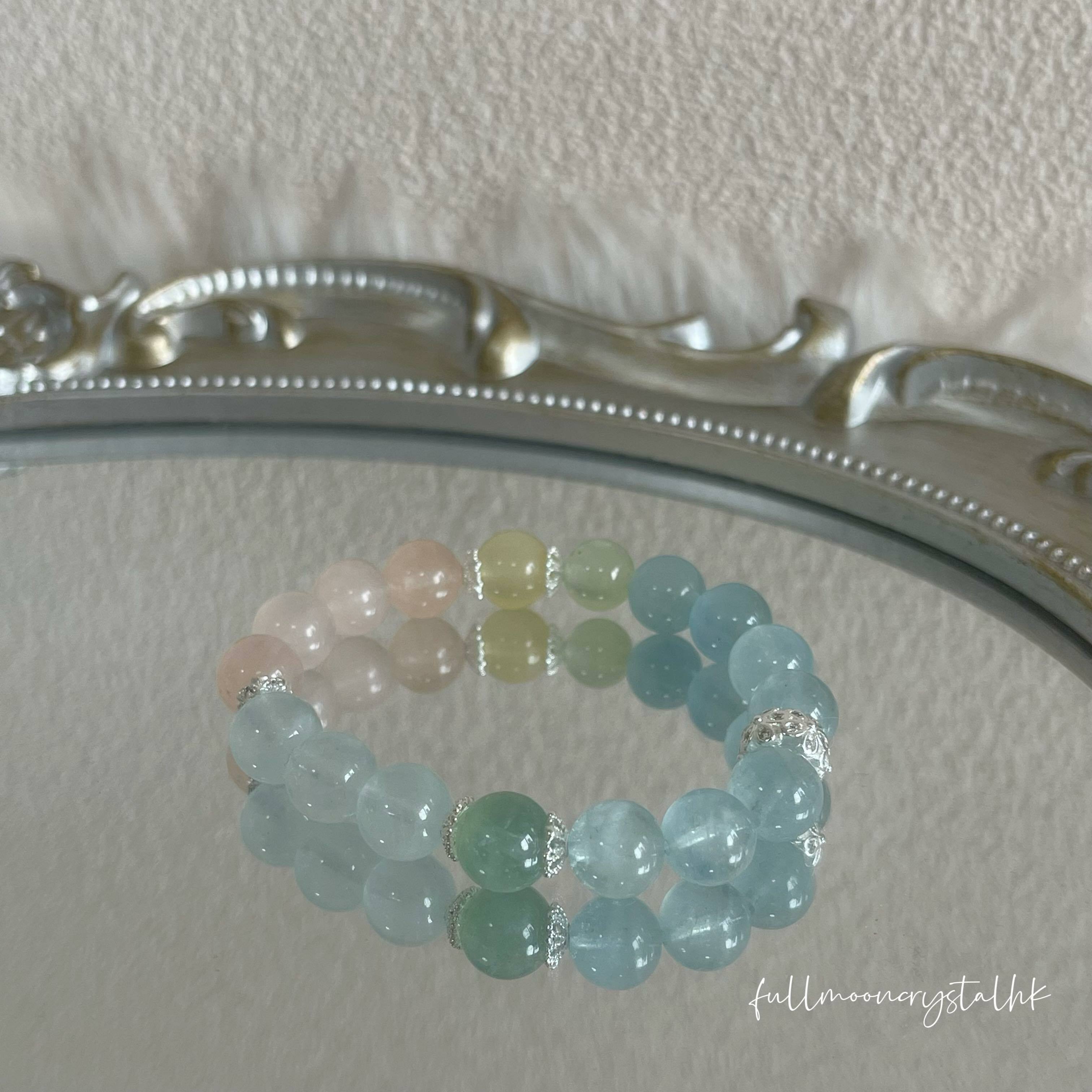 冰透漸變摩根石手串