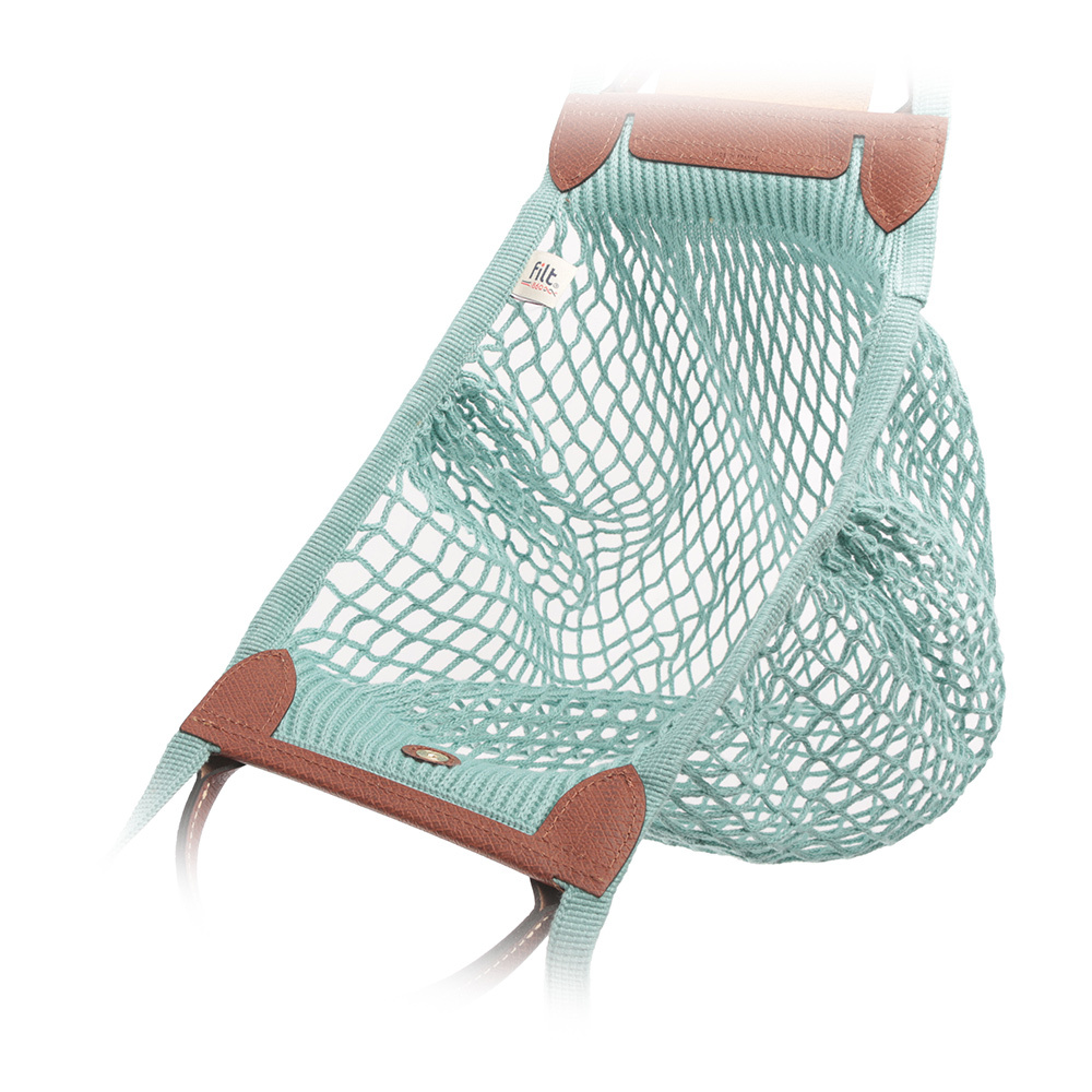 【LONGCHAMP】LE PLIAGE FILET 二用漁網包(潟湖藍)