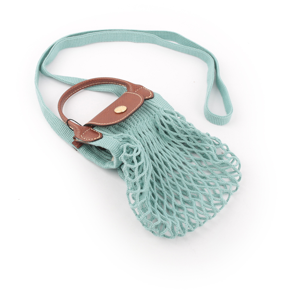 【LONGCHAMP】XS號 LE PLIAGE FILET 二用漁網包(潟湖藍)