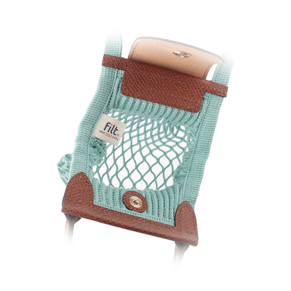 【LONGCHAMP】XS號 LE PLIAGE FILET 二用漁網包(潟湖藍)