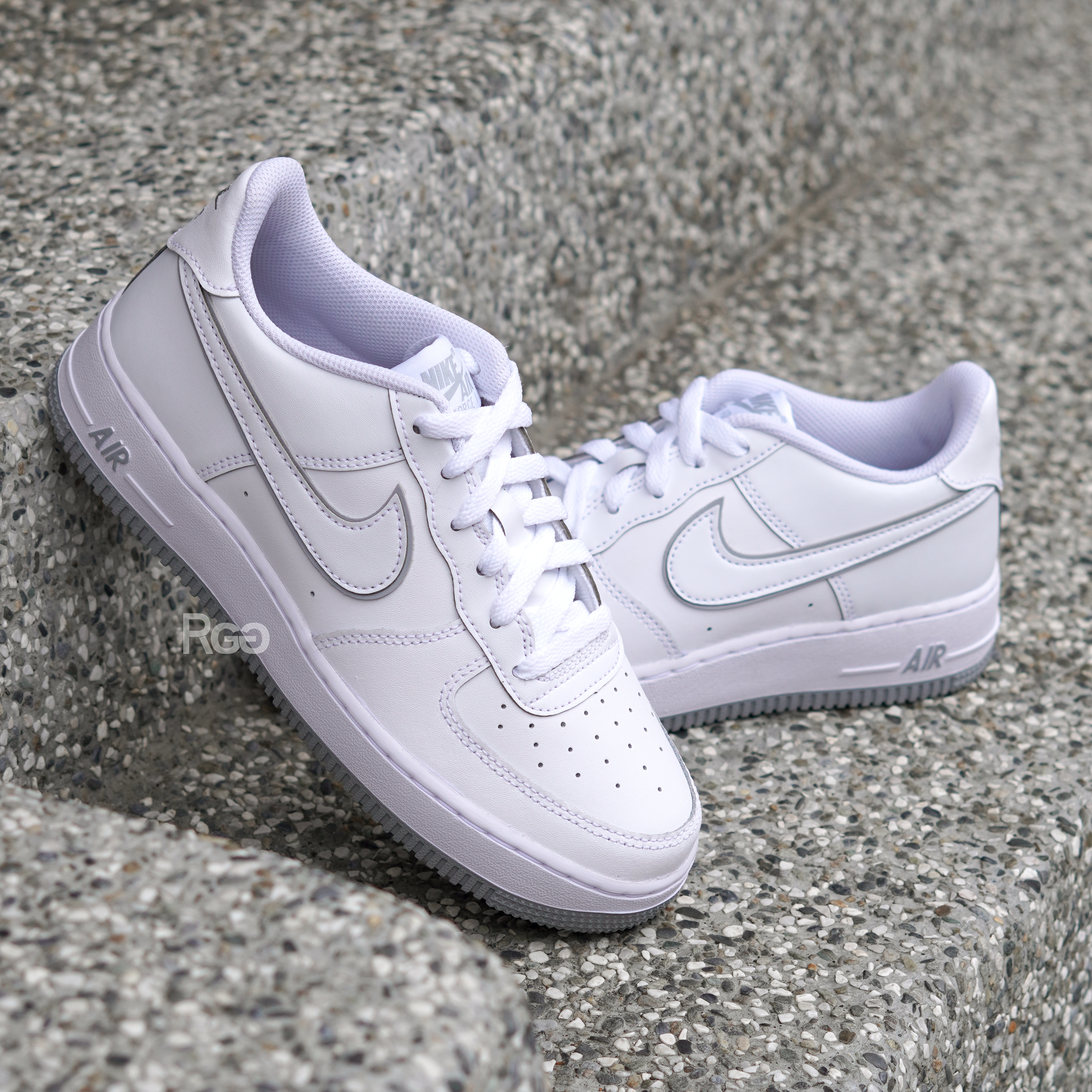 Nike Air Force 1 (GS) 經典 白灰 (DX5805-100)