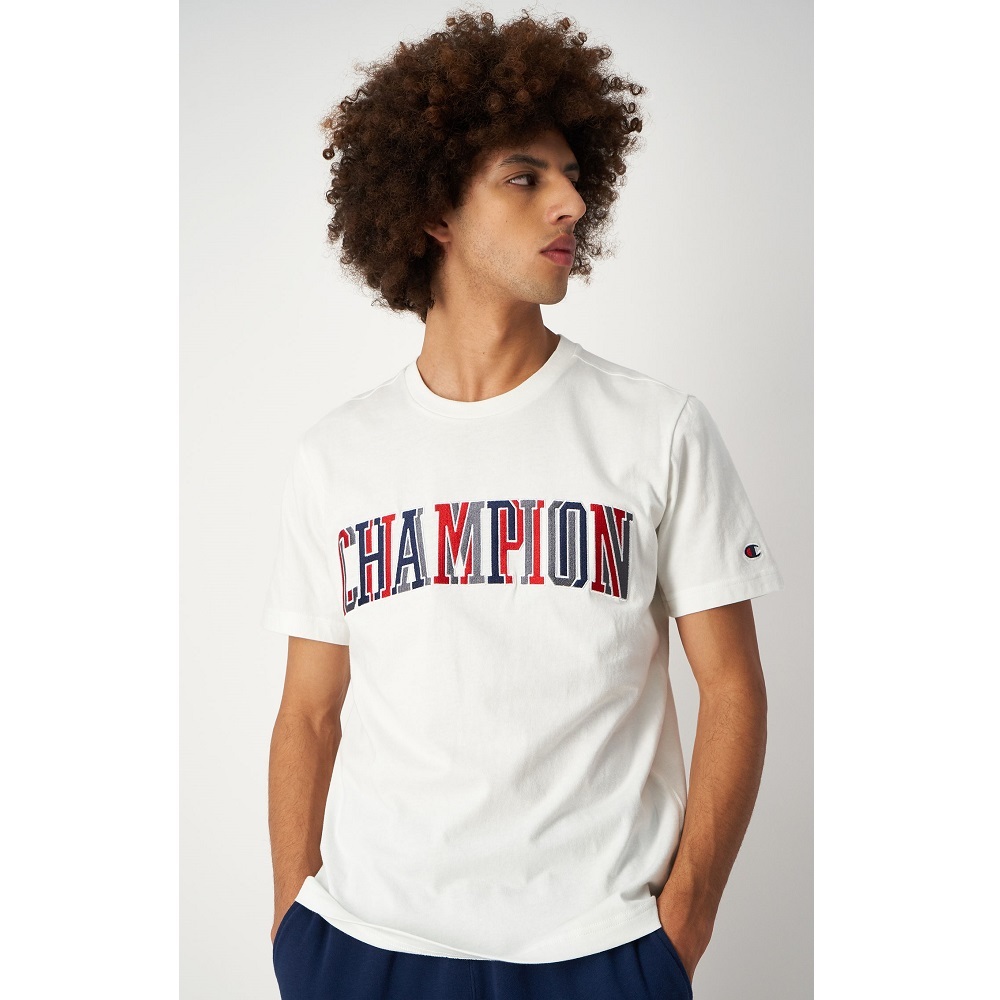 男款-ROCHESTER 美式休閒刺繡短袖TEE-白色（218512-WW033）