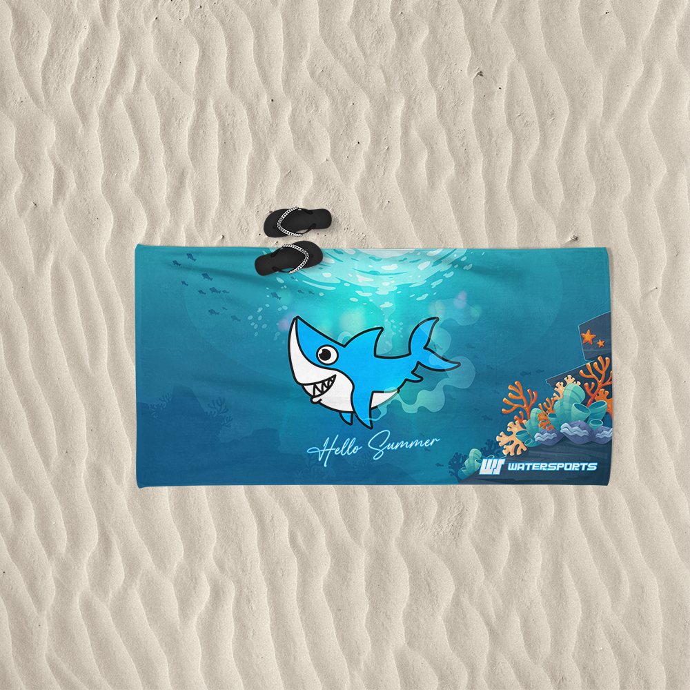 角色造型微纖維強力吸水毛巾 - 藍