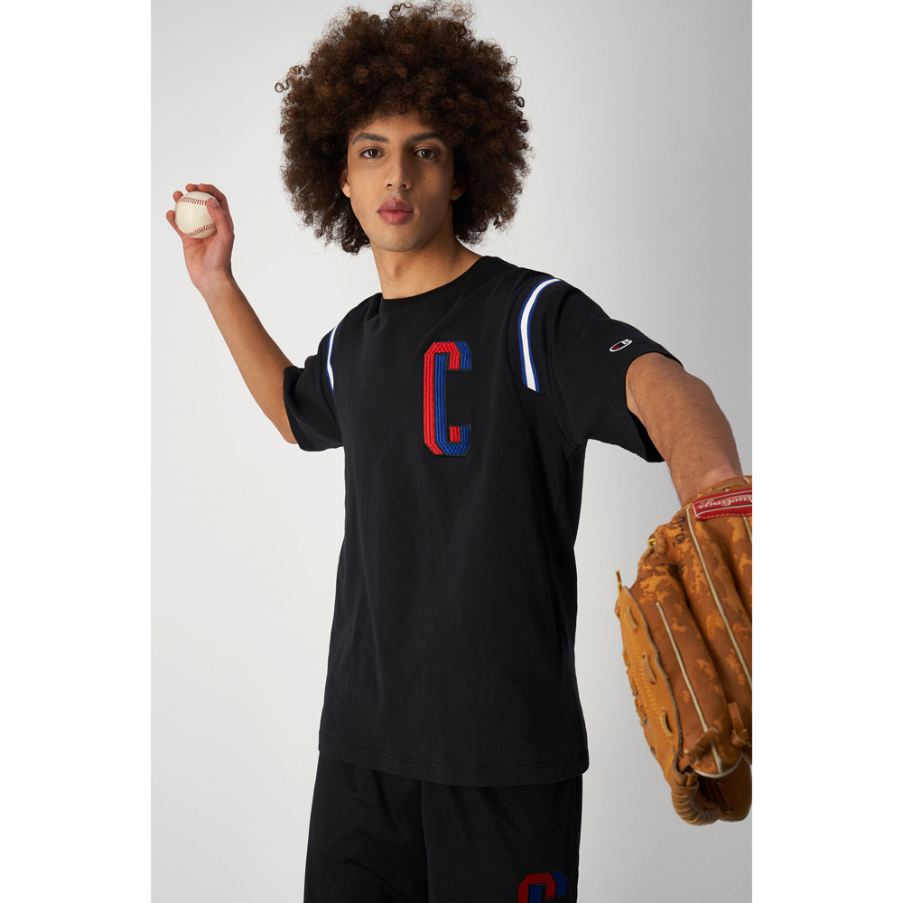 男款-ROCHESTER美式休閒刺繡短袖TEE-黑色（218515-KK001）