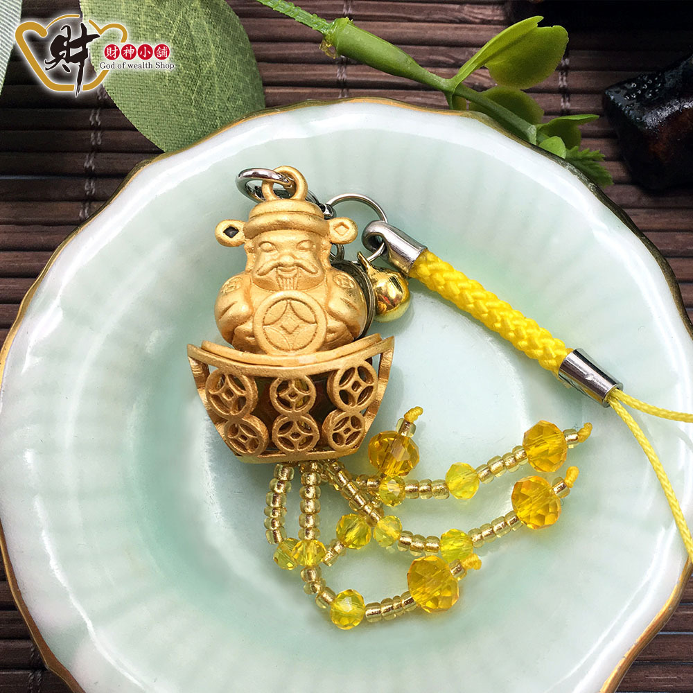 【財神小舖】好運金財神吊飾 (含開光)