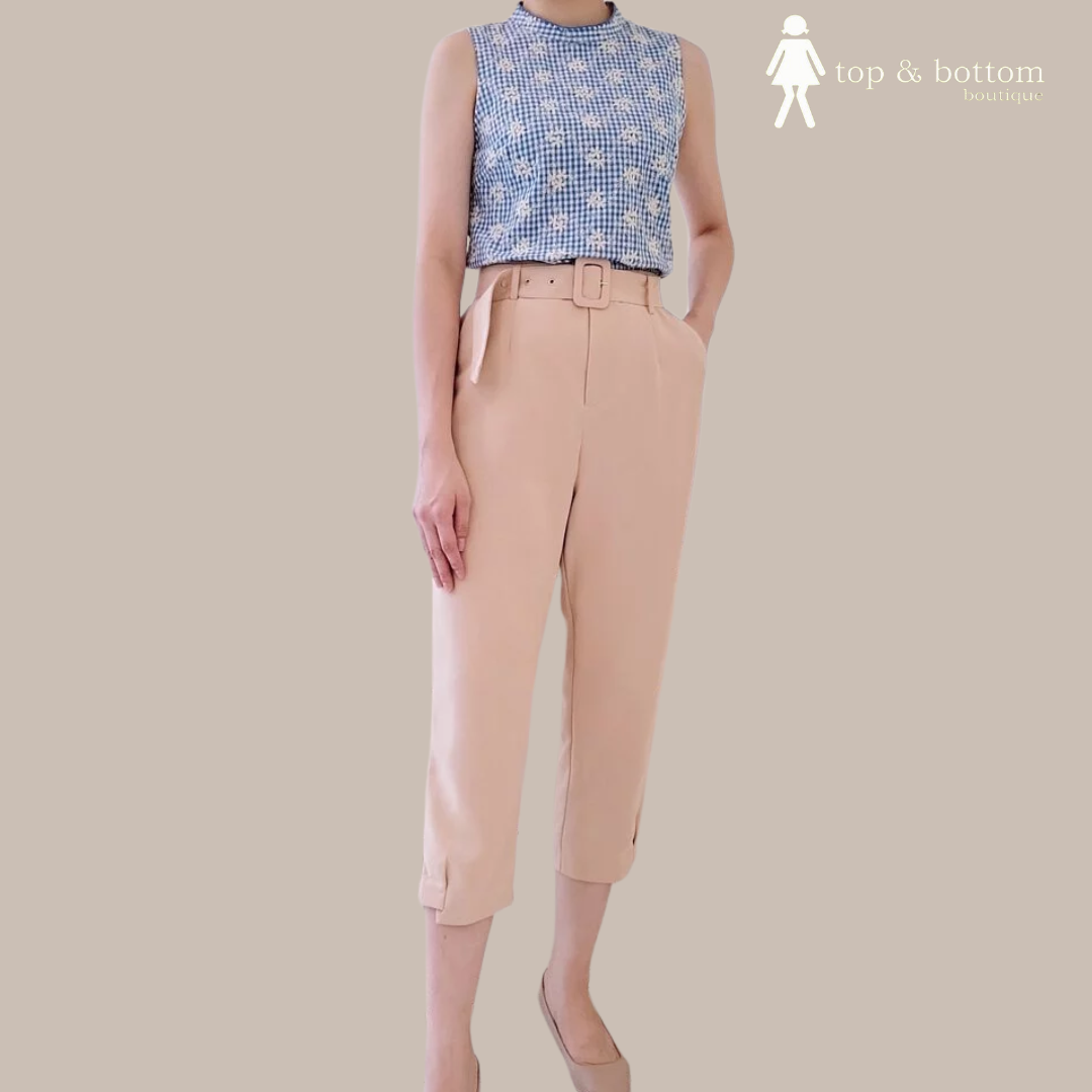 BELTED ANKLE TROUSERS