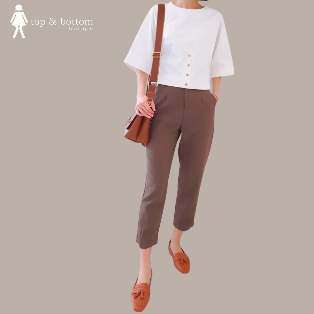 BELTED ANKLE TROUSERS