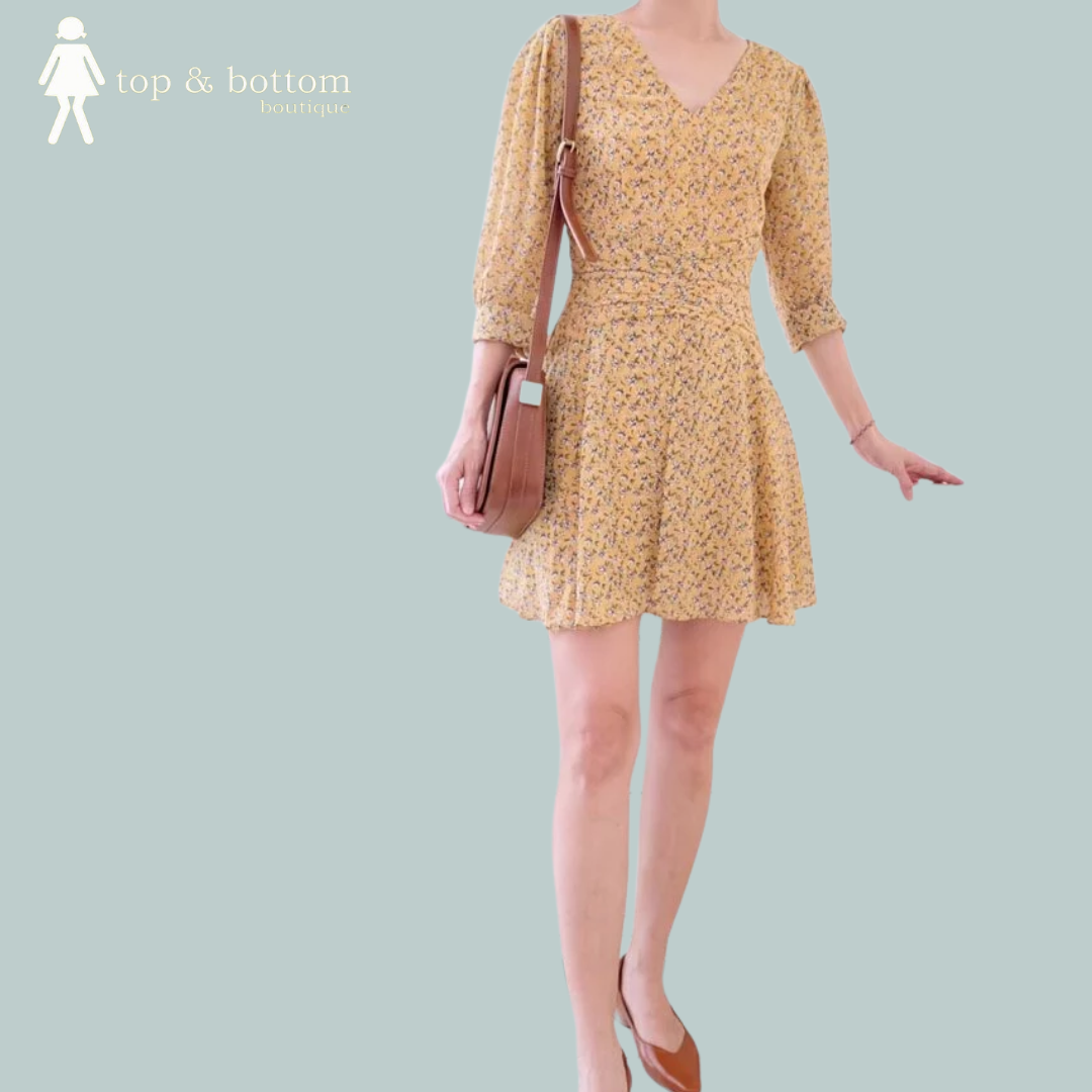 L/SLEEVE FLORAL SHORT JUMPSUIT