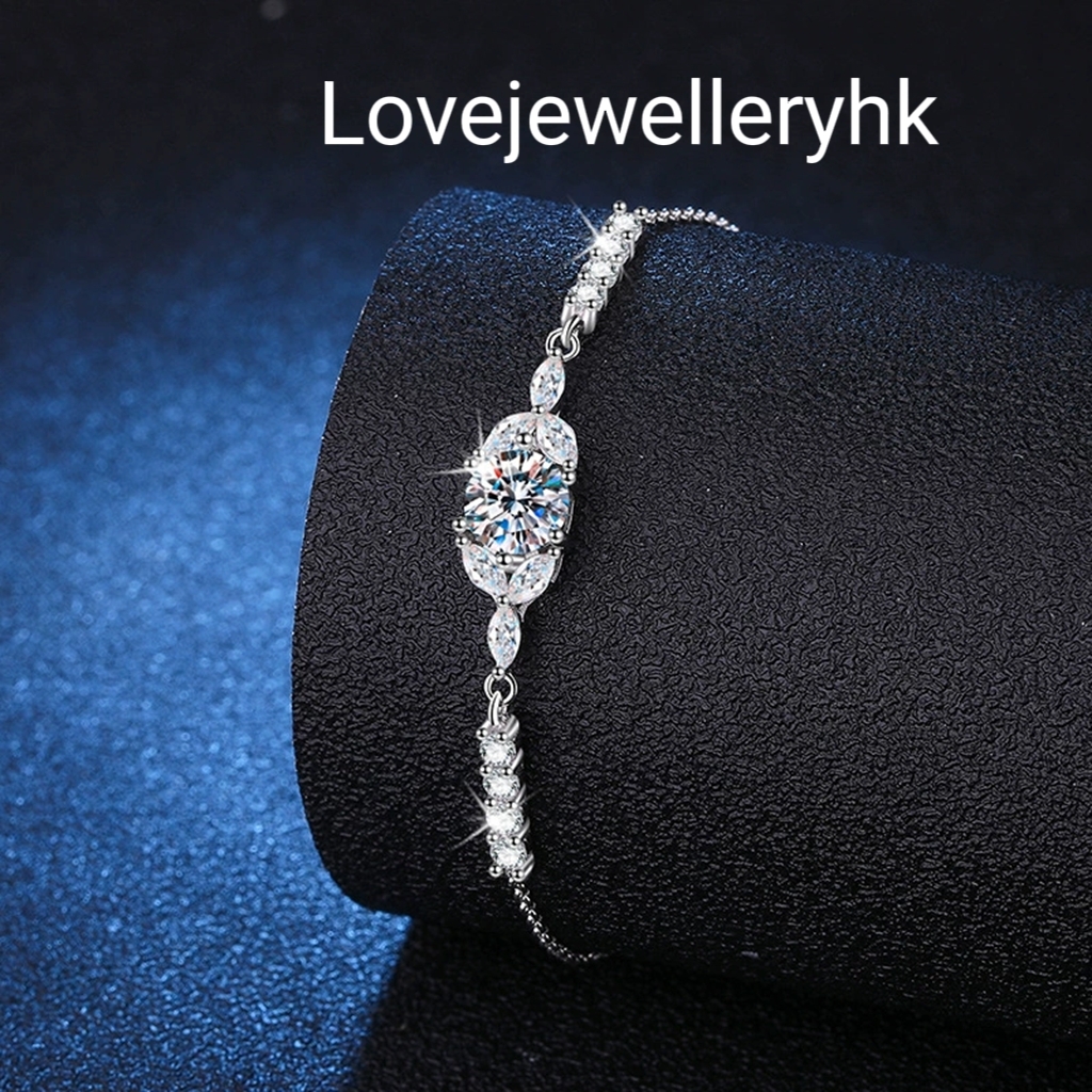 星花莫桑鑽手鏈 B1C015