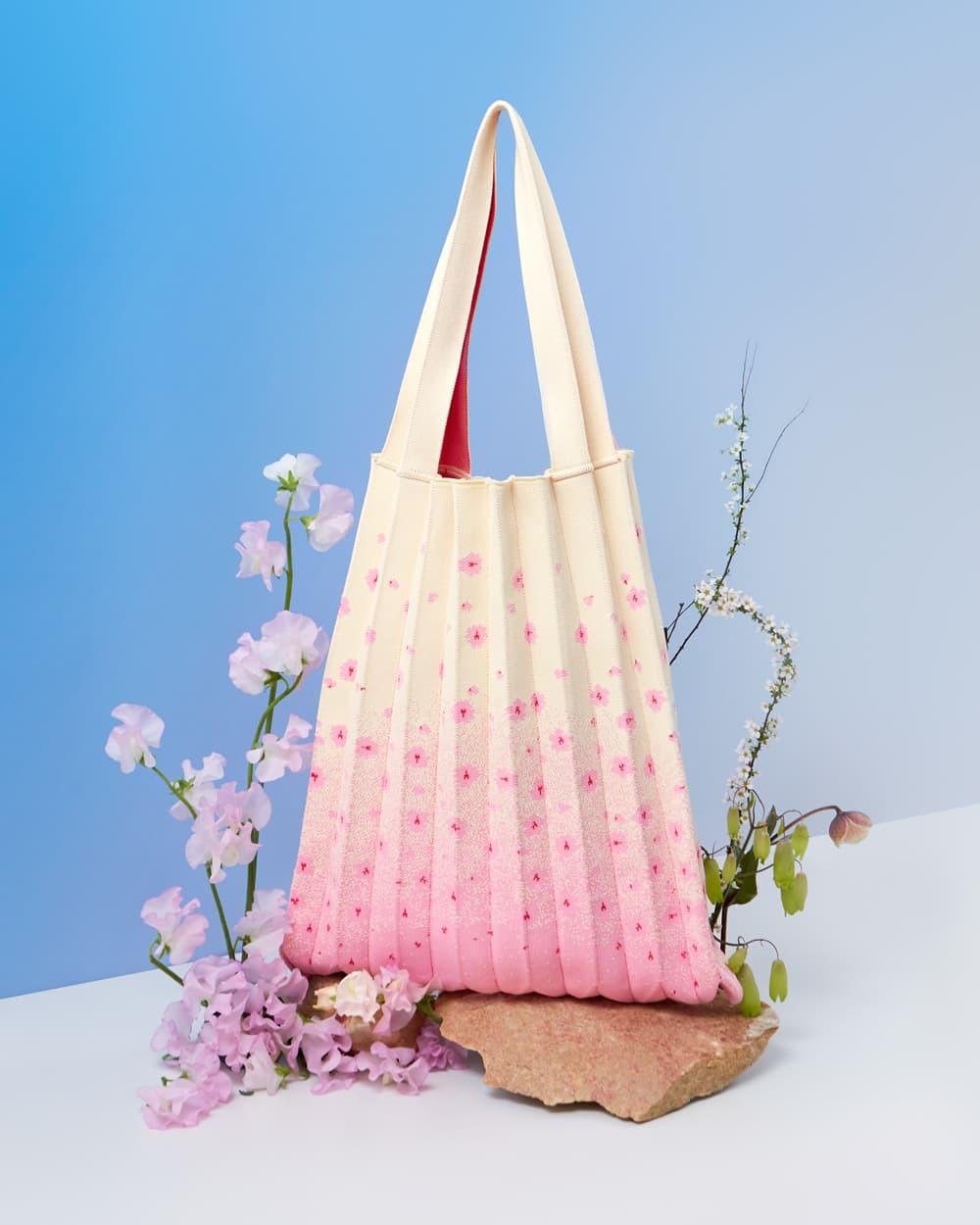 <韓國代購> PLEATS MAMA CHERRY BLOSSOM SHOULDER BAG