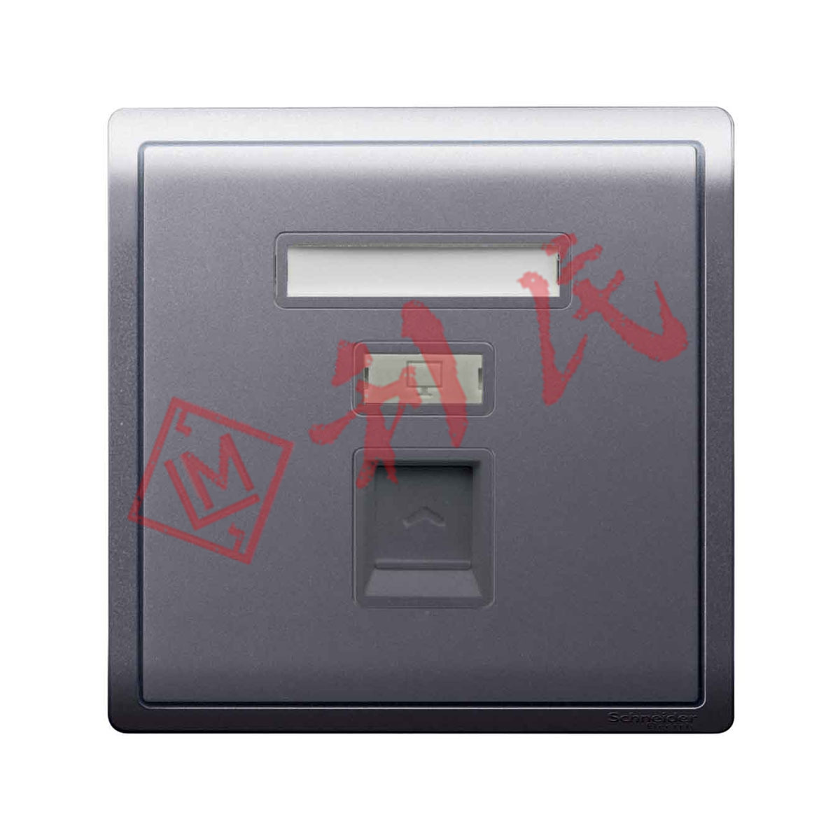 施耐德 PIENO豐尚 單位RJ45 5e類數據插座, Keystone 面板備防塵活門 (白/薰衣草銀/沉醉金)