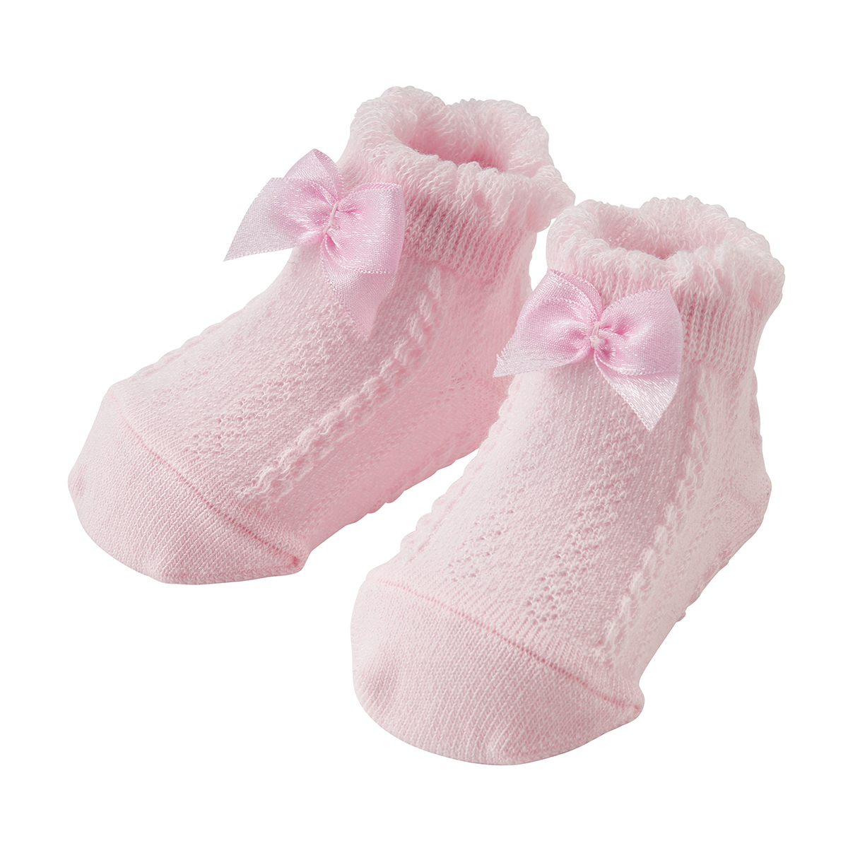 雪紡絲帶嬰兒襪