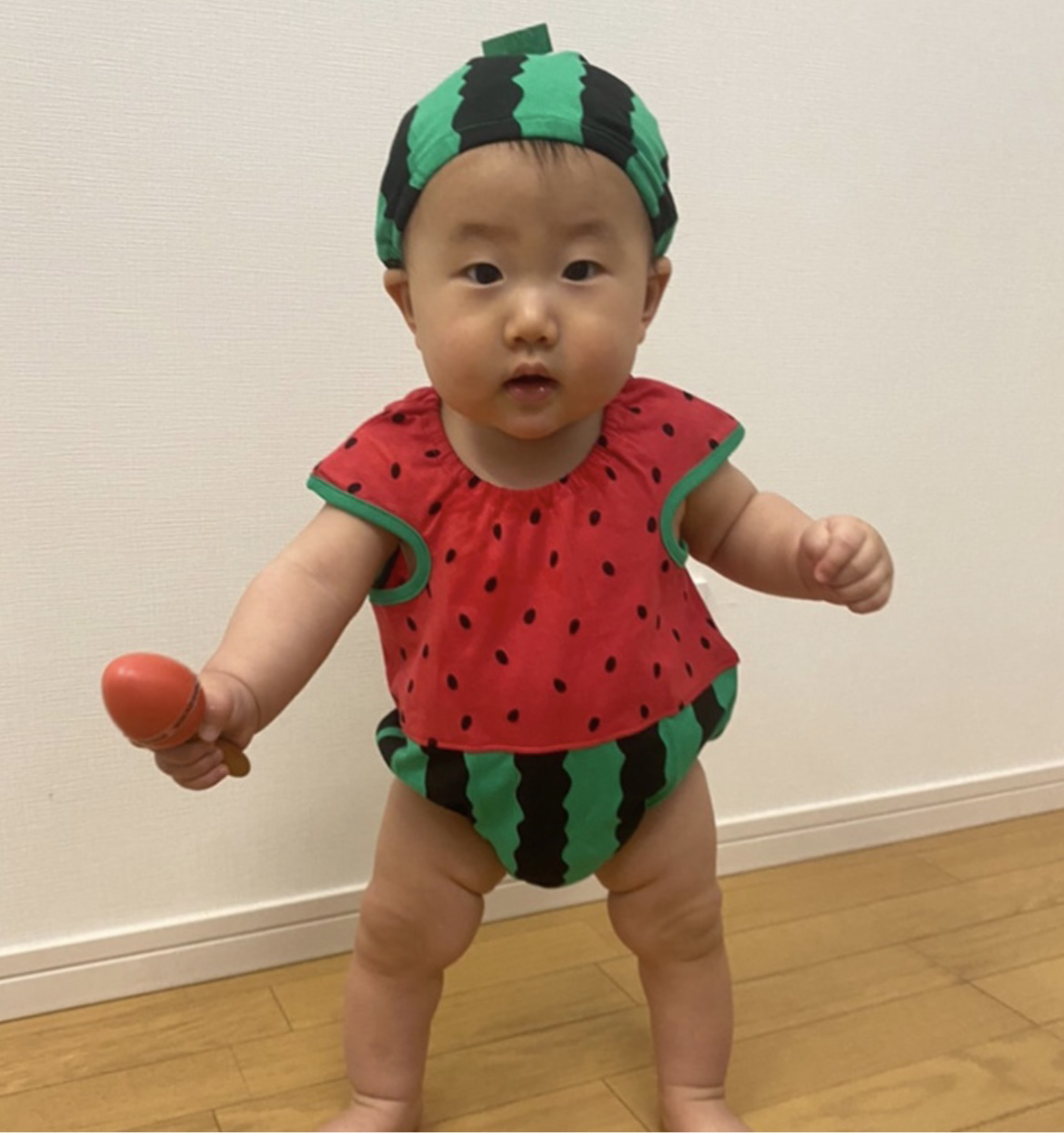 (現貨) 🇯🇵100%日本直送西瓜造型bb衫+帽set