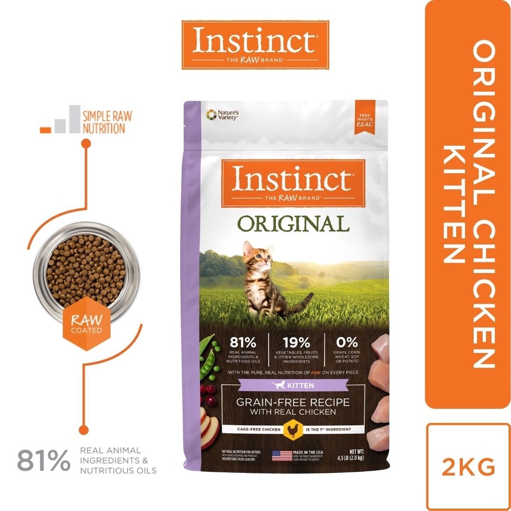 Instinct Cat Original Kitten 2KG Grain Free Chicken 2KG